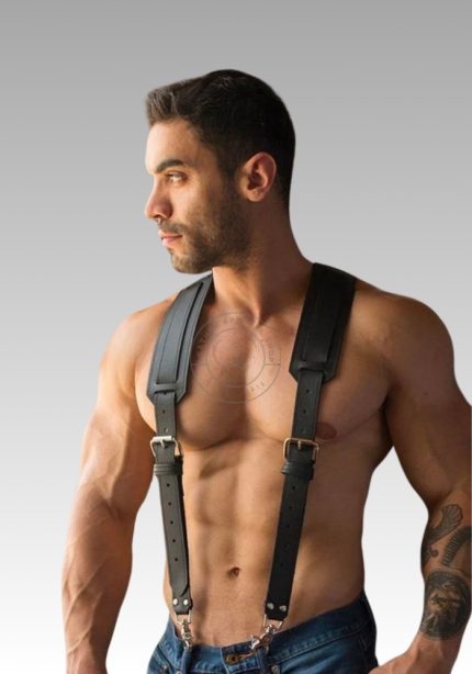 Club Harness Suspender, club harness, strap on suspenders, gay suspenders, leather suspender harness for sale