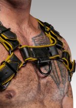 Chest Harness Yellow Hardline, chest harness, mens chest harness, dog chest harness, bdsm chest harness, male chest harness for sale