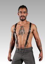 Men Suspender Patrol Harness, gay suspenders, men's suspenders, mens leather suspenders, strap on suspenders for sale