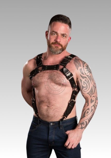 Gay Harness Trojan Silver Hardware, gay harness, gay leather harness, harness gay, harness gay men for sale