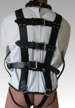 Leather Restraint Jacket White for sale