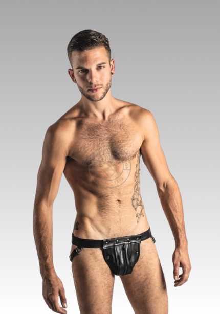 leather Jock Zip Pouch, open front jockstrap, men underwear jockstrap, jockstraps men gay, daddy jockstrap for sale