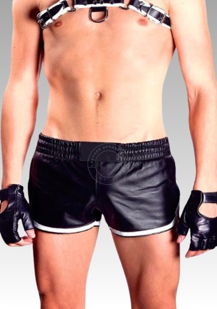 Leather Sport Shorts, leather shorts, leather shorts men, leather hot shorts, leather short shorts for sale