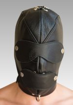 Premium Leather Hood Gag, BDSM hood, hood gag, gay pup hood, bondage hooded for sale