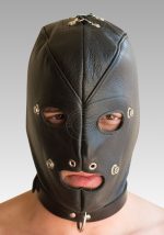 Premium Leather Hood Gag, BDSM hood, hood gag, gay pup hood, bondage hooded for sale