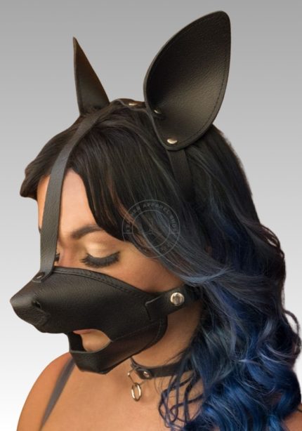 Vondage Vegan Leather Muzzle, vegan BDSM, vondage, muzzle BDSM, puppy play muzzle for sale