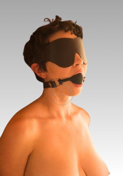 Brown Leather Blindfold Classic Cut, blindfolded gay, bondage blindfolds, gag blindfold, blindfold BDSM for sale