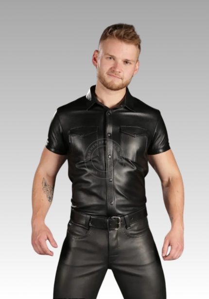 Lambskin Classic Leather Shirt for sale