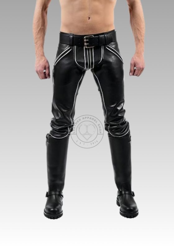 Leather FXXXer Jeans Black-White for sale